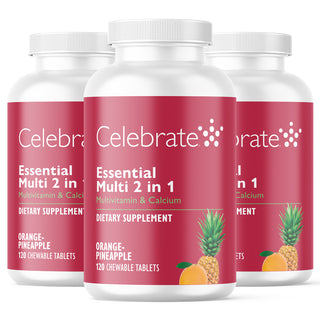 Essential Multi 2 i 1 Multivitamin med calcium, tyggetabletter