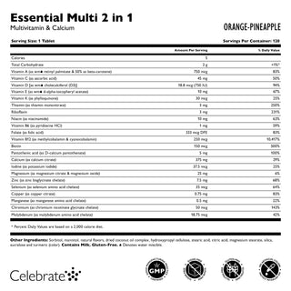 Essential Multi 2 i 1 Multivitamin med calcium, tyggetabletter