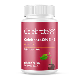 CelebrateONE 45 Bariatrisk multivitamin med jern, én gang dagligt, tyggetablet