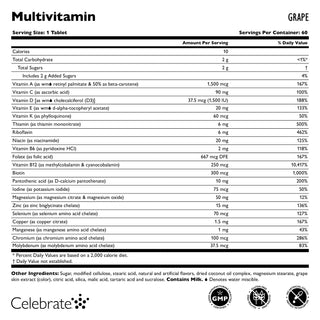 Bariatrisk multivitamin uden jern, tyggetablet