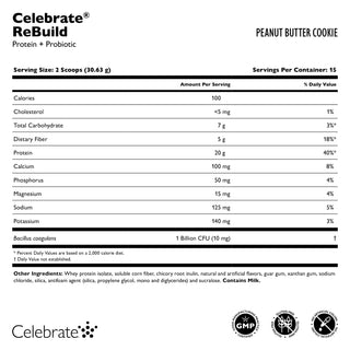 Celebrate® ReBuild Protein + Probiotic, pulver