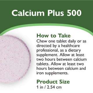 Calcium PLUS 500, tyggetabletter