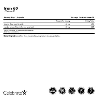 Jern 60 mg + C-vitamin, kapsler