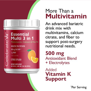 Essential Multi 3 i 1 Multivitamin med Calcium, Drink Mix