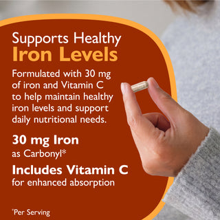 Jern 30 mg + Vitamin C, kapsler 