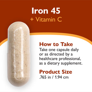 Jern 45 mg + C-vitamin, kapsler