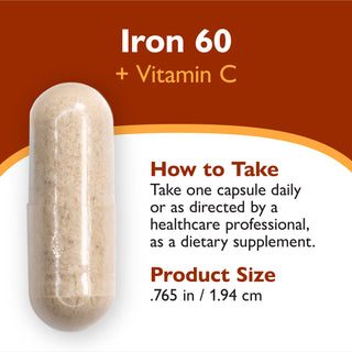 Jern 60 mg + C-vitamin, kapsler