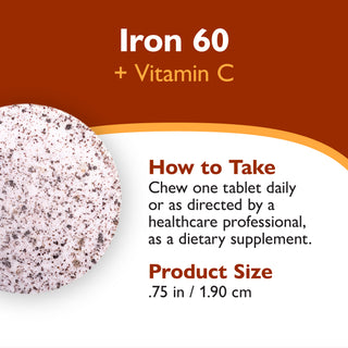 Jern 60 mg + Vitamin C, Tyggelig, Berry 