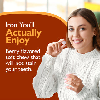 Jern 60 mg + Vitamin C, Tyggelig, Berry 
