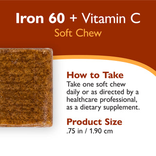 Jern 60 mg + C-vitamin, Soft Chews, Twisted Citrus