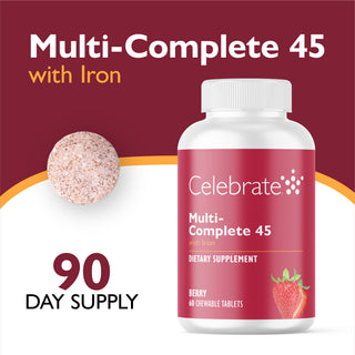 Multi-Complete 45 Bariatric Multivitamin med jern, tyggetabletter