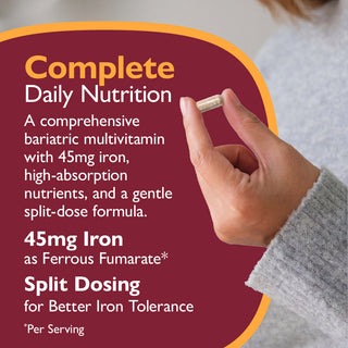 Multi-Complete 45 Bariatric Multivitamin med jern, kapsler