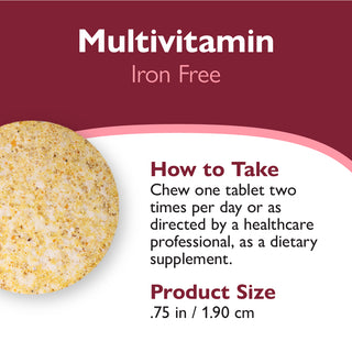 Bariatrisk multivitamin uden jern, tyggetablet