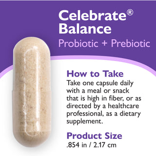 Celebrate® BALANCE probiotisk + præbiotisk, kapsler