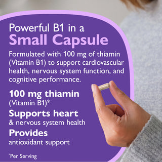 Thiamin Vitamin B1, 100 mg, kapsler